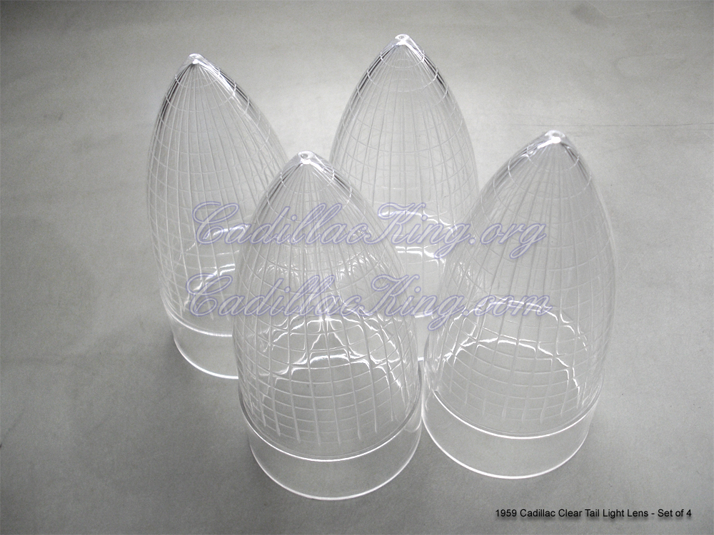 (image for) 1959 VINTAGE CLEAR TAIL LIGHT LENS - SET OF 4