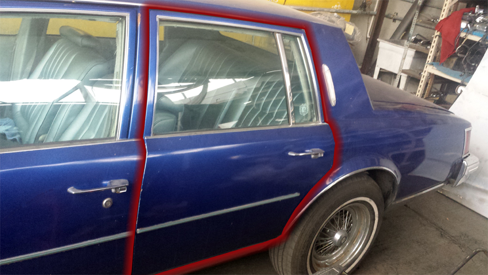 (image for) 1979 CADILLAC SEVILLE LEFT REAR DOOR SHELL ONLY